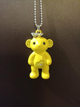 Náhrdelník macko žltý - nový,