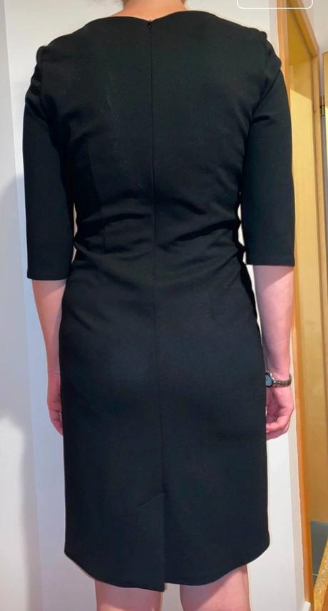 Šaty čierno-ružové s 3/4 rukavmi, 40