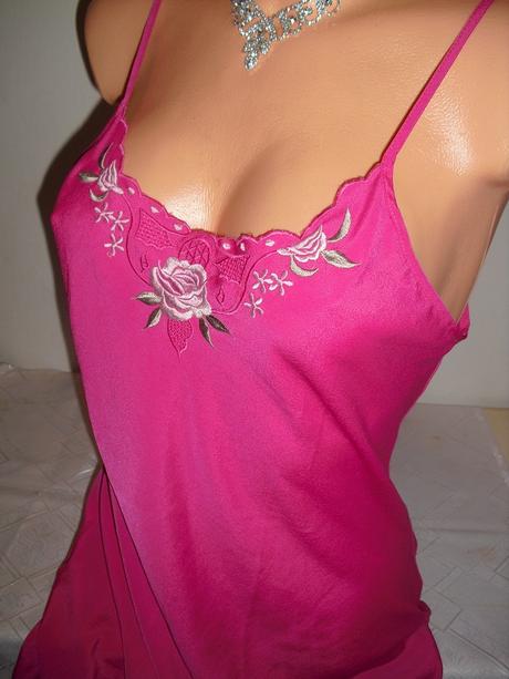 Romanticka kosielka ruzova s vysivanim, m