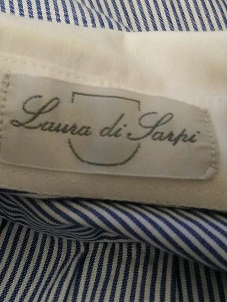 Dámska pásikavá modro biela blúzka, laura di sarpi, xxl