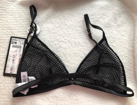 Nová čierna sexy sieťovaná mäkká podprsenka, l/40, l