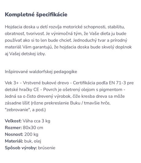 Utukutu doska pre rozvoj dieťaťa, 