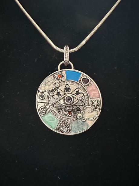 Strieborný prívesok medailón šťastia ts, 