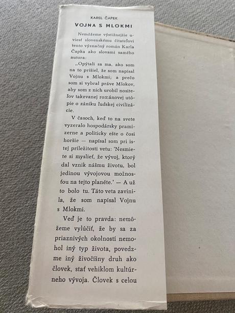 Stará kniha vojna s mlokmi karel čapek 1955,