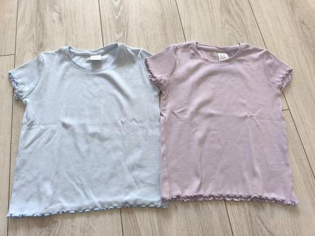 Rebrovane tričká lindex 110 2ks, next,110