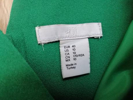 Trávovo zelené šaty, h&m,40