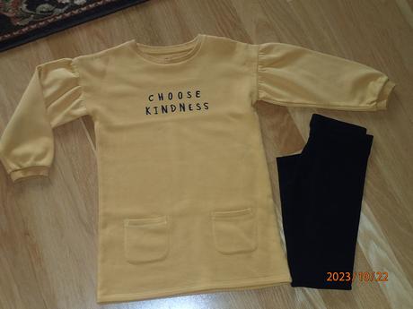 Horčicová tunika +legíny ff, f&f,128