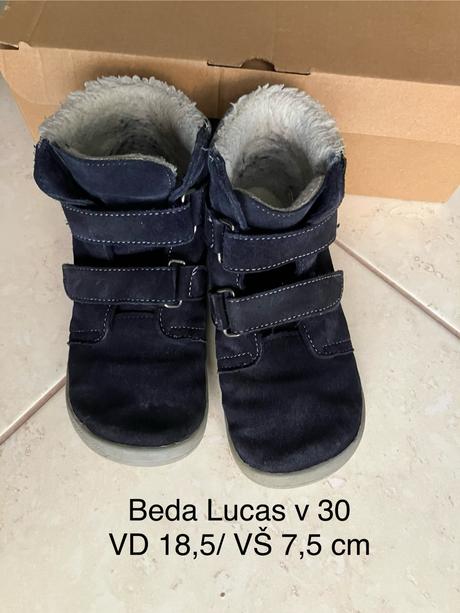 Zimne barefoot topanky beda lucas, v 30 donosenie, beda,30