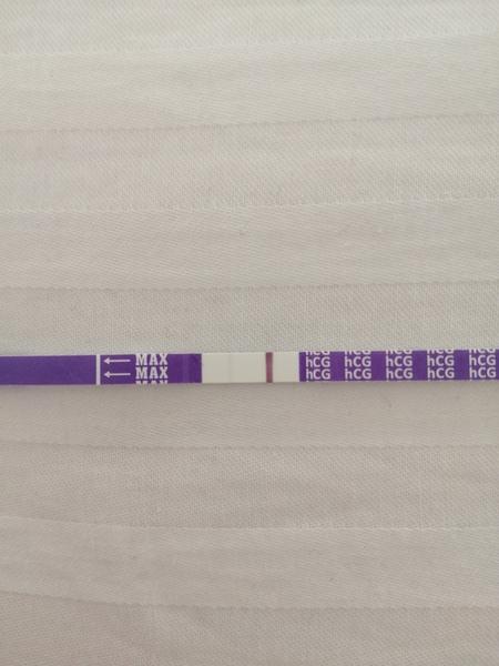 Tehotenský test - reálny výsledok