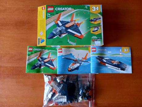 Lego 31126 stíhačka creator 3v1, 