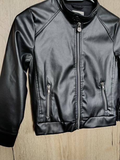 Koženková bunda podšitá látkou, 122