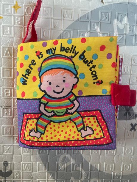 Textilná kniha where is my belly button, 