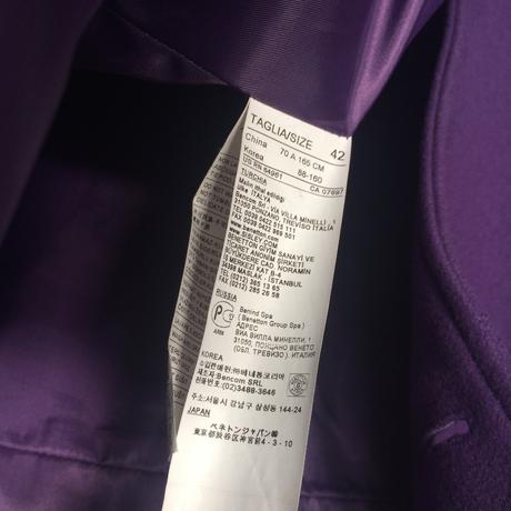 Kabát vlnený dámsky benetton č.42, uk10, veľ. s, benetton,s