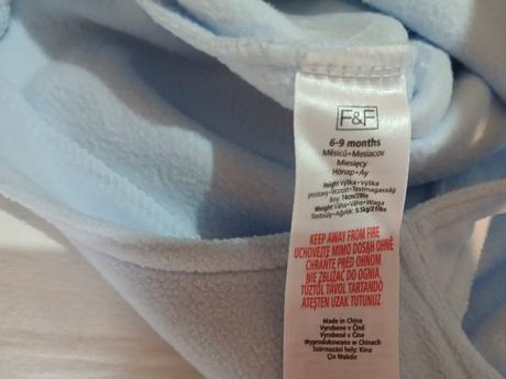 Flisové nohavice na traky 6-9m, f&f,68