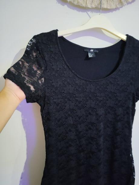 Elastické čipkované šaty h&m, h&m,s