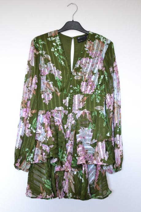 Zelené kvetované šaty 36, 36