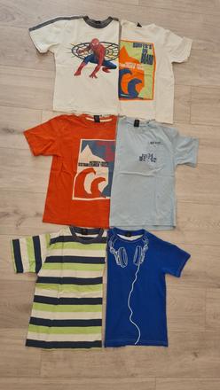 6x krátke tričko veľkosť 128 next 7 az 8 rokov, next,128