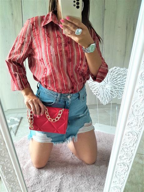 Oranžová košeľa-l/xl, xl