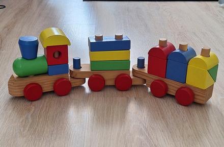 Drevený vláčik skladací, 