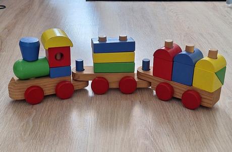 Drevený vláčik skladací, 