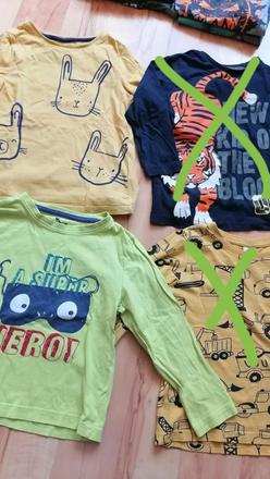 2x tričko s dlhým rukávom 98/104, 104