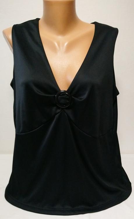 Dámsky čierny elastický top, canda, c&a,xxl