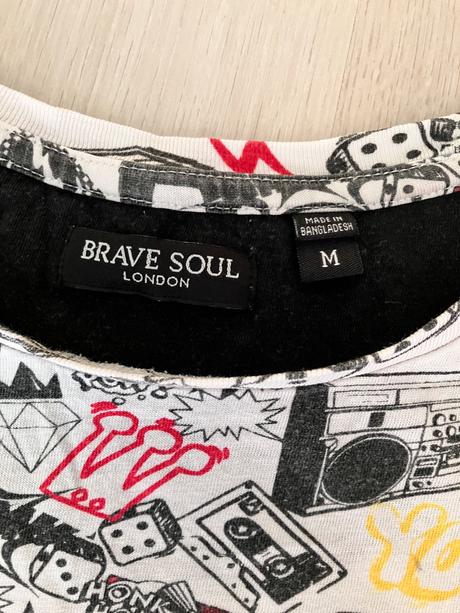 Vzorované tričko s krátkym rukávom brave soul, m