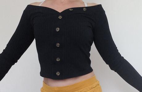 Čierny top v 38 hm, h&m,38