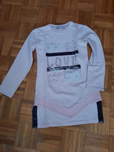 Dievčenská tunika/ šaty/ predĺžené tričko, 128