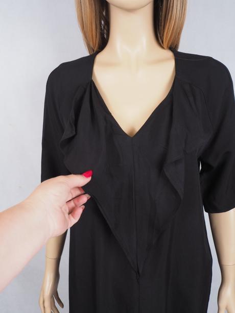 Kvalitné čierne šaty ellos, 38