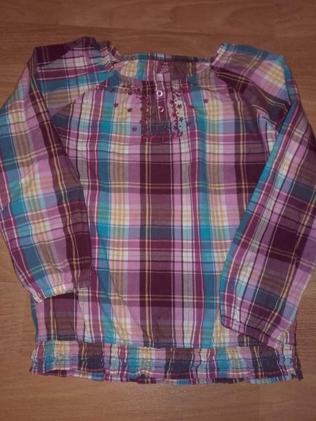 Károvaná košieľka s výšivkou, kiki&koko,122