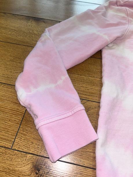 Ružová mikina s batikovaným efektom, m