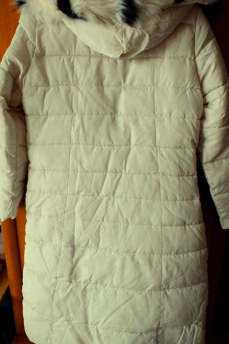 Dlhá maslovo biela vetrovka, v. xl/xxl, 38 / 40 / l / xl