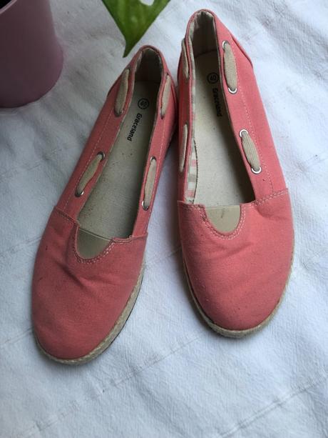 Oranžové mokasíny/ lososové espadrilky, graceland,40