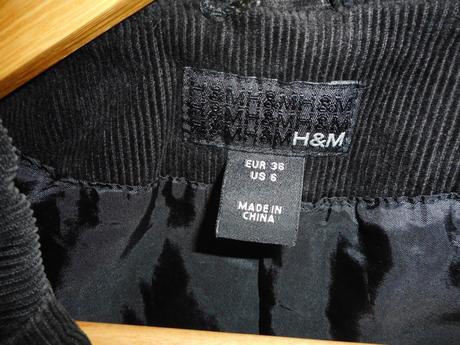 Dámske športové menčestrové sako, h&m,36