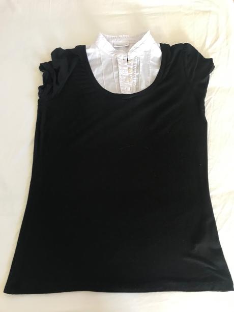 Elegantne tričko so vsitou košieľkou, yessica,l