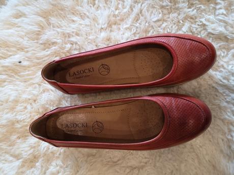Červené topánky, lasocki,38