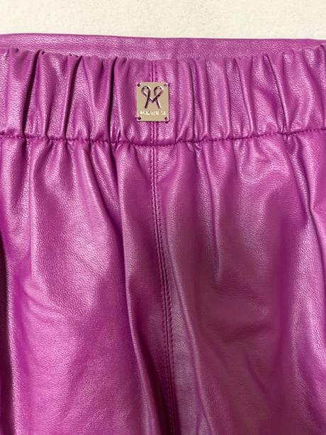 Kratšia sukňa z eko-kože s gumou v páse zn.magenta, m