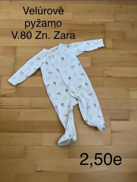 Velúrové pyžamko zara, zara,80
