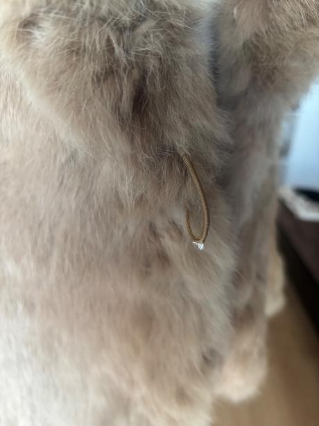 Béžový kožúšok met - veľkosť m, met,m