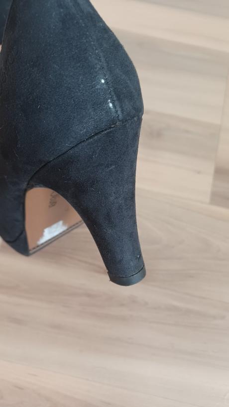 Čierne semišové lodičky, s.oliver,37