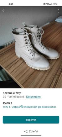 Čižmy kožené, deichmann,39