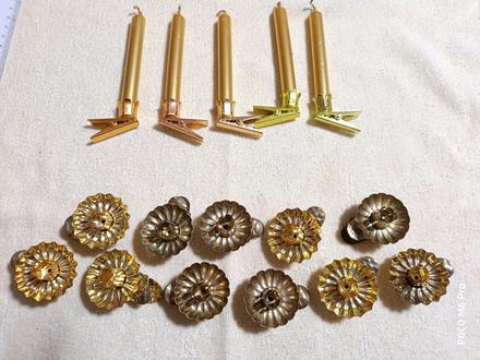 Staré štipce na vianočné sviečky, 