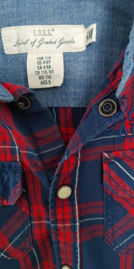 Bavlnená košeľa h&m veľ. 110, h&m,110