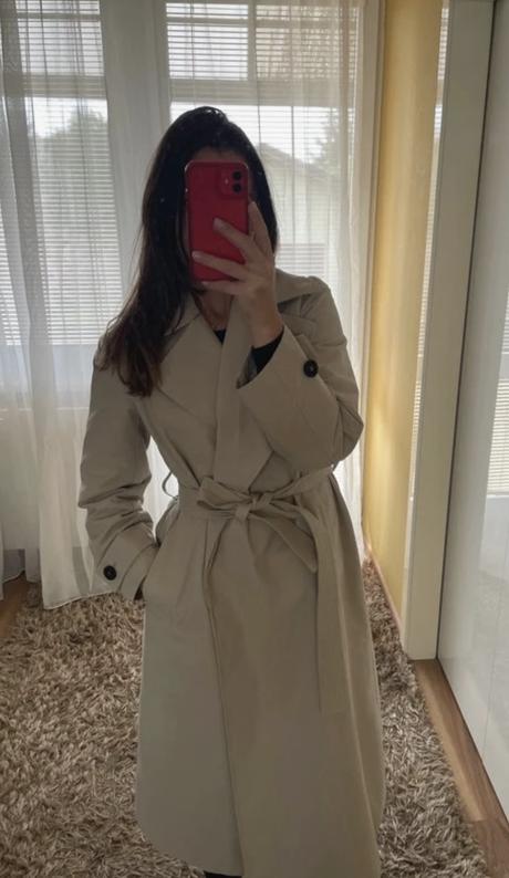 Trenčkot, pull&bear, veľkosť xs, pull&bear,xs