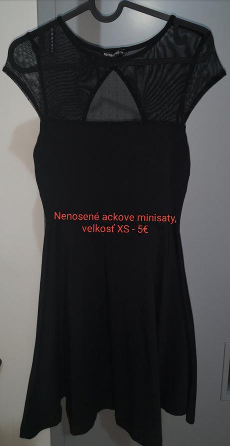 Ackove čierne minišaty, terranova,xs