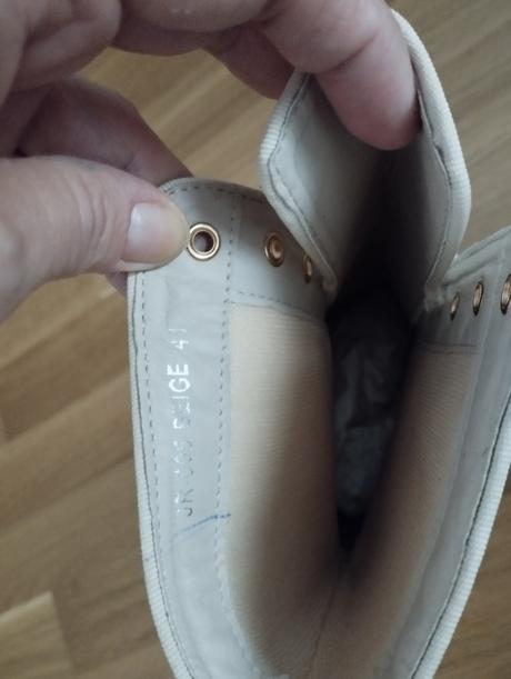 Smotanové saténové čižmy 40/41, 40