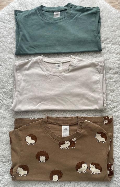 Bavlnene tricka s dlhym rukavom h&m, h&m,86