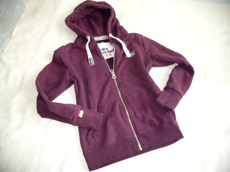 Bordovo čierny melír hrubšia, superdry,l