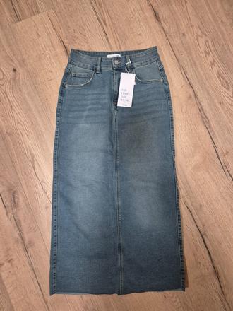 Dlhá riflová sukňa, sinsay,36